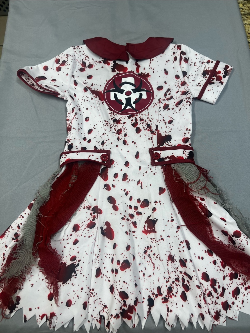 Blood-Splatter Zombie Nurse Kids Costume Dress - Spirit